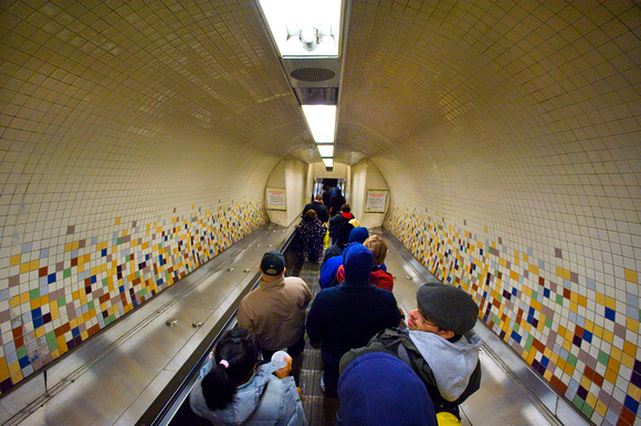 NYC subway escalator